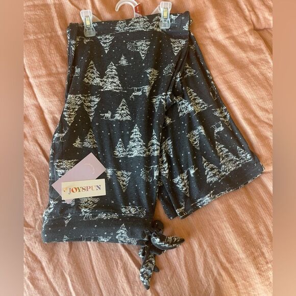 Joyspun Women's Sleep Pajama Pants wide leg black NWT - Picture 3 of 5